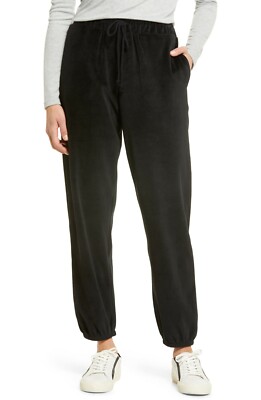 Brand New Women's Treasure & Bond Velour Joggers, Size Small - Black C609