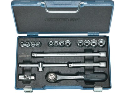 GEDORE 3/8 DRIVE SOCKET SET 17PCS METRIC FINE 684854