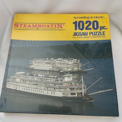 Steamboating Jigsaw Puzzle 1020 Pieces Delta Queen 18x25'' NOS SEALED Mississippi