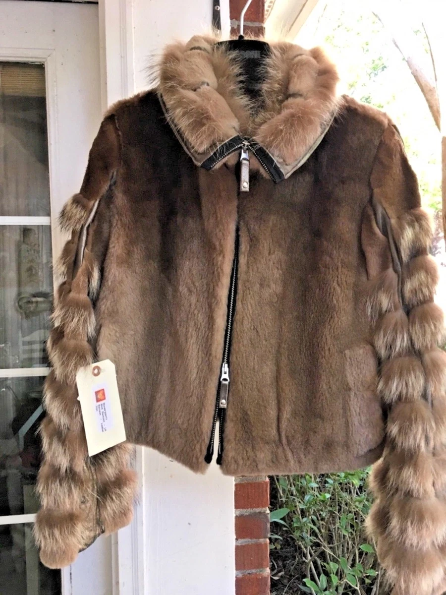 Raccoon fur cheap bomber jacket