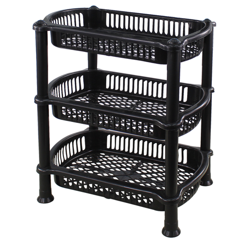 Kitchen 3/4 Tier Food Veg Storage Caddy Rack Organise Fruit Trolley Basket Stand - Picture 8 of 12