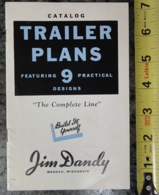 1937 Jim Dandy Trailer Plans Catalog