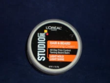 Hair & Beard GROOMING CREAM Light Hold Shine 1.7 oz L'Oreal STUDIO Line      A18