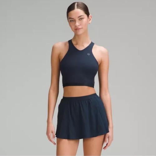 NWT lululemon Narrow Waistband Tennis Skirt Sz 4 True Navy Luxtreme Pockets