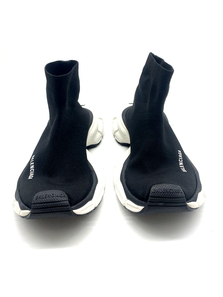 Balenciaga Men\'s Navy and White Sock Sneakers Balenciaga Men main image 4