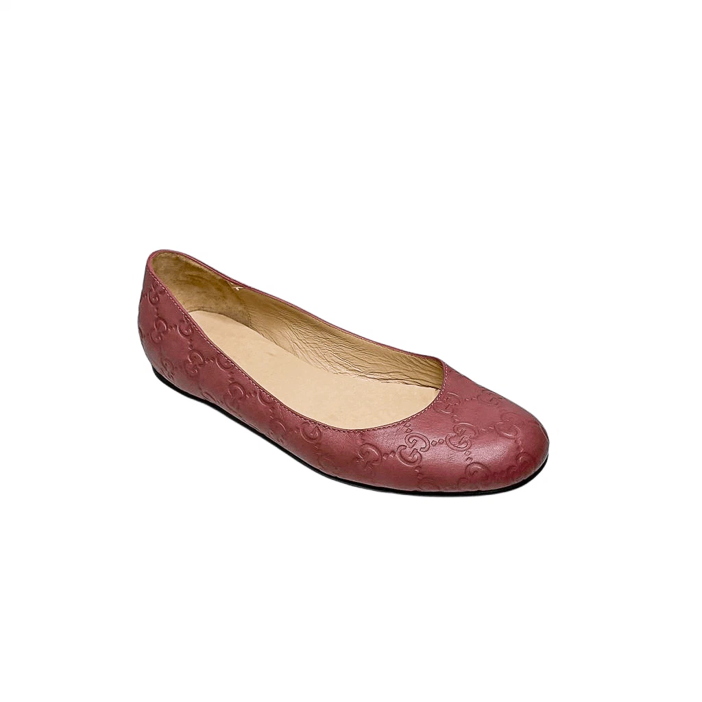 Gucci — Gucci Guccissima Mauve Taupe Monogram Double G Ballet Flats EU 36.5 Slip Ons