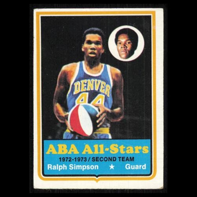 #ad Ralph Simpson #190 1973 Topps Denver Rockets Basketball Card NBA Poor $3.00