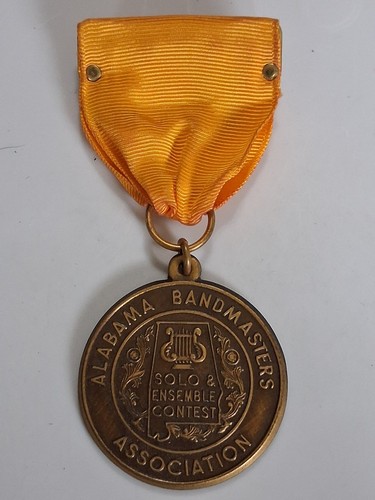 Alabama Bandmasters Association Solo & Ensemble Contest Medal Yellow Ribbon