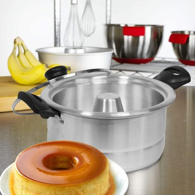 Bene Casa - Aluminum Flan Mold Double Boiler With Glass Lid (1.6 Liter) - Inner