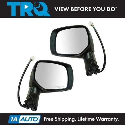 TRQ Exterior Mirror Pair LH & RH Sides Power Heated Turn Signal for Forester