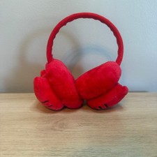 Sanrio Hello Kitty Red Plush Earmuffs Foldable Winter Ear Warmers Kawaii Anime