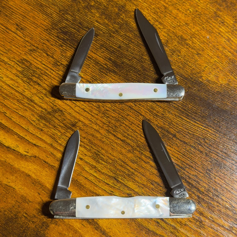 Lote de facas Case XX 1996 madrepérola senador e caneta pequena com caixa de estojo - Imagem 4 de 4