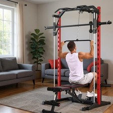 Smith Machine Squat Rack All-in-One Power Rac...