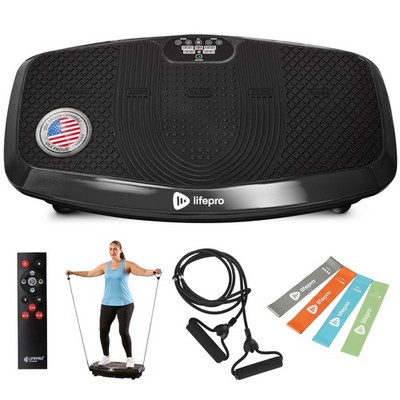 Vibration Plate Exercise Machine 99 Speeds Dual Motors Black Lifepro Hovert Body