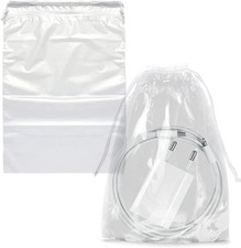 Clear Plastic Drawstring Bags 2 Mil Polyethylene 1000 Count 5 x 8 in