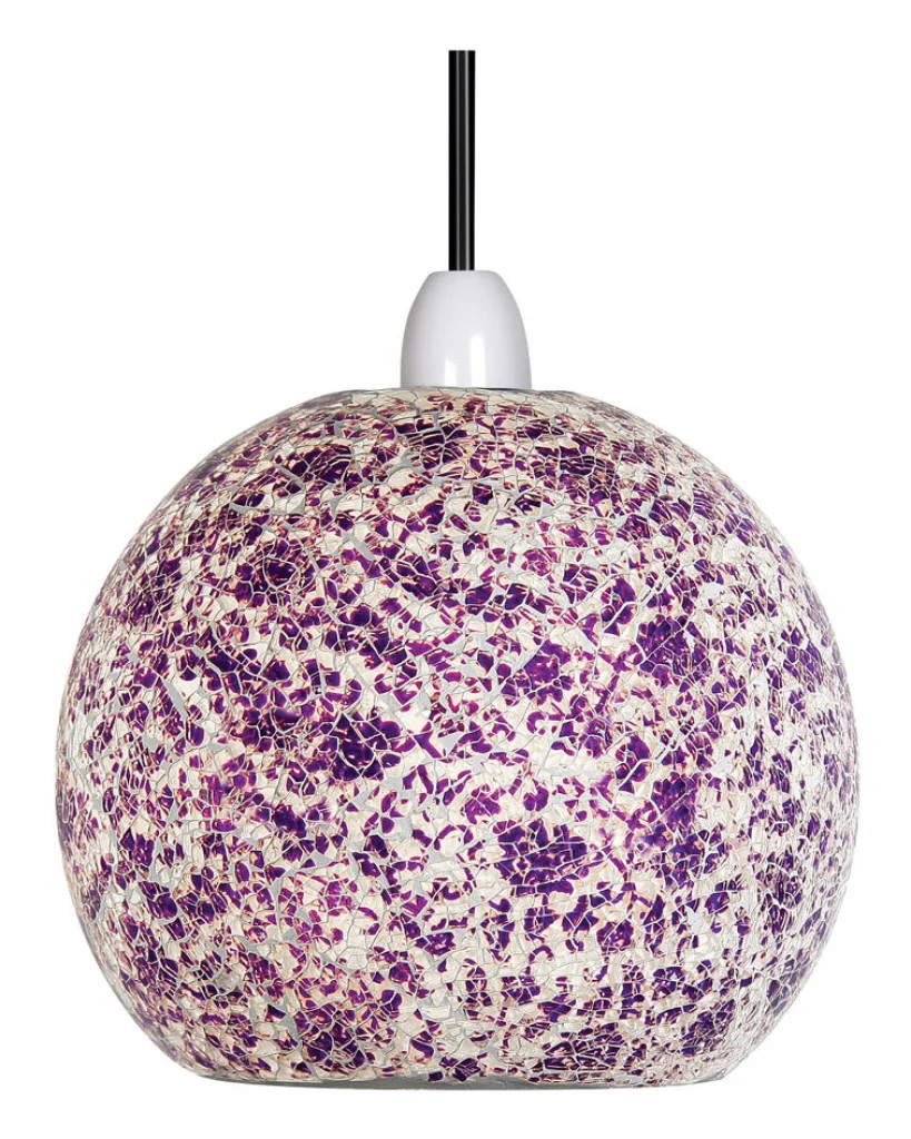 Lampshade Purple Faro Mosaic Glass Shade Only Oaks Lighting 1401 PW