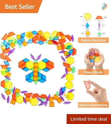 Durable 128 Pcs Translucent Geometric Shapes   Safe for Little Hands to Explore