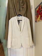 Paul Jones Blazer Jacket Men s Single Breasted Color White Sz 2XL New