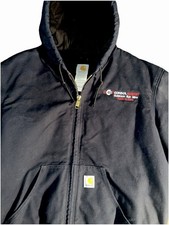 Carhartt J140 DNY Hooded Jacket USA Lined Men's Sz M CANVAS Made in USA WV MINES