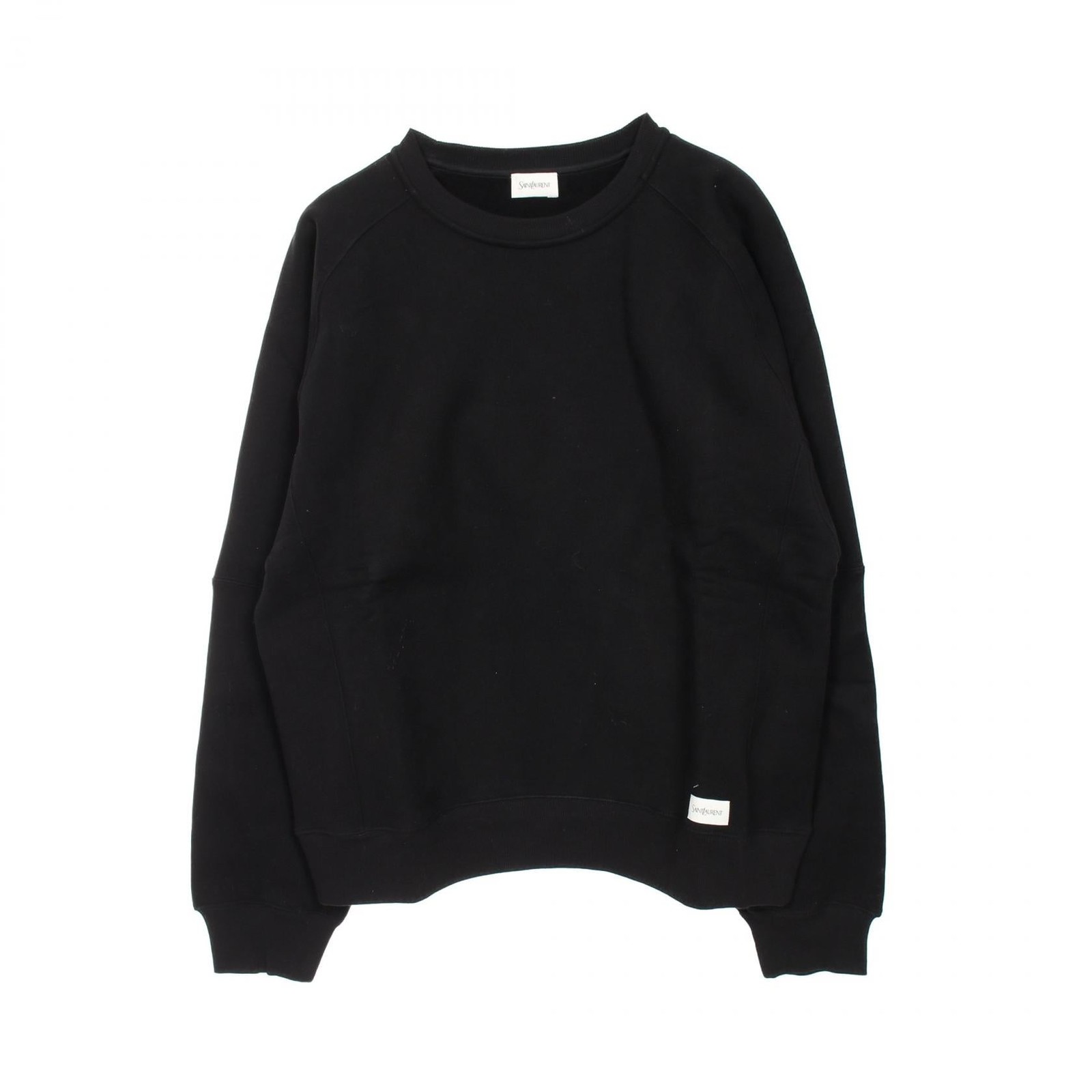 【Tops】Felpa Saint Laurent Cotone Nero Buon Prodotto Usat Mod Dalppone