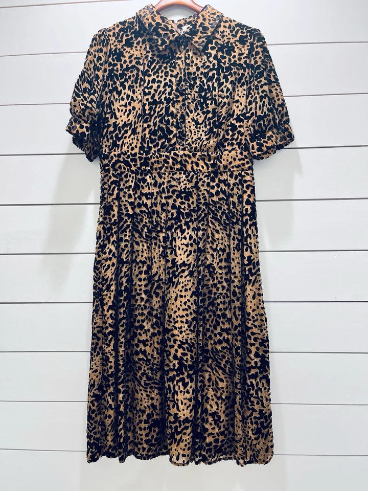 Ivy City Co Anna Leopard Dress Size XL