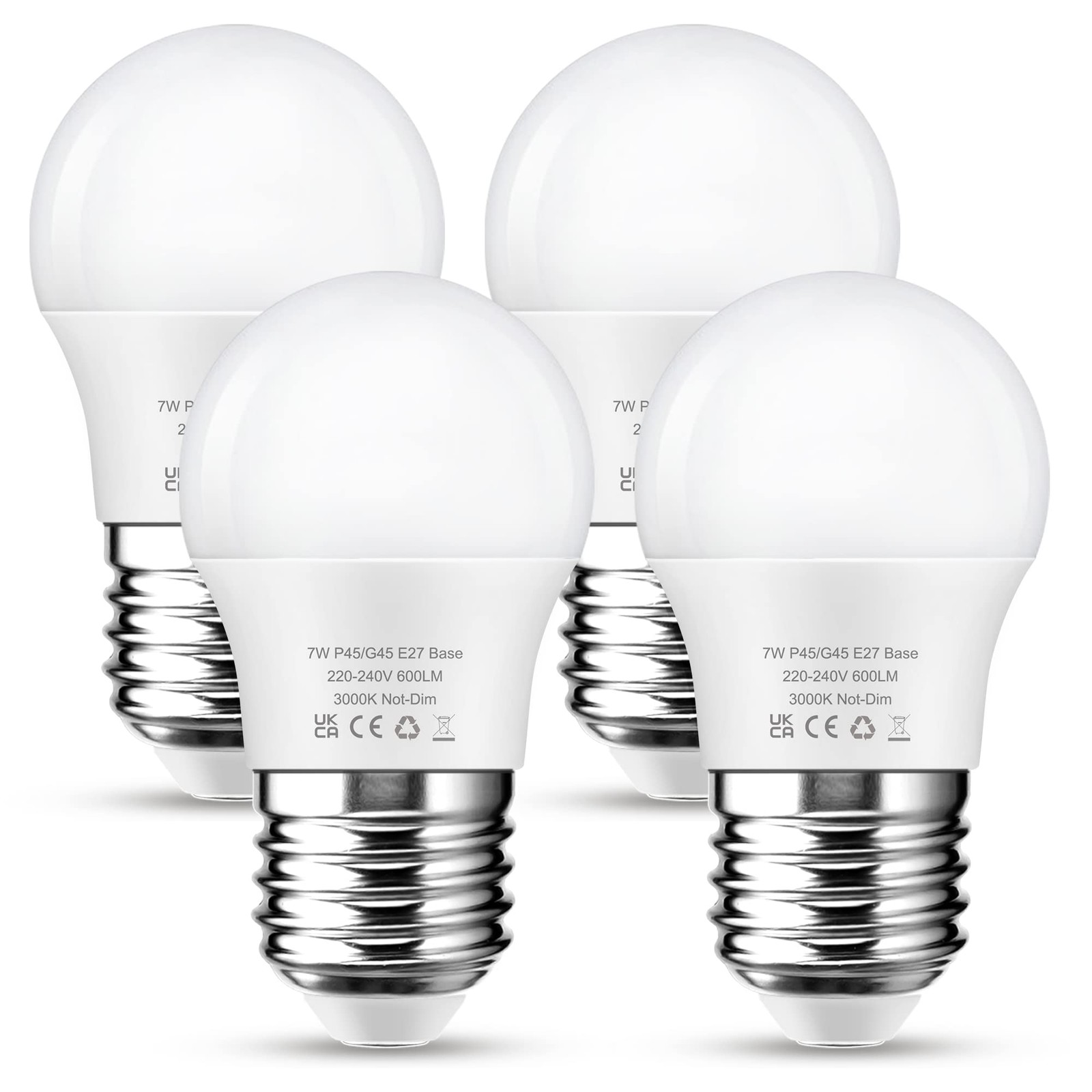 Ampoule LED E27 7W Equivalent 60W P45 G45 Forme Balle de Golf Éclairage Intérieur