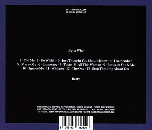 Betty by Betty Who [CD]