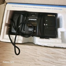 Chinon Auto GL 35mm Compact Motorized DX Built-in Flash Black Film Camera