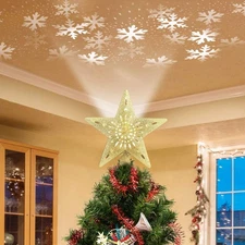 DG-Direct Christmas Tree Topper 9.8inches x 9.4inchesx 1.8inches, Gold 