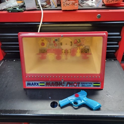 Vintage 1970 Marx Magic Shot Shooting Gallery Toy  Works/ Tested- Gun Included