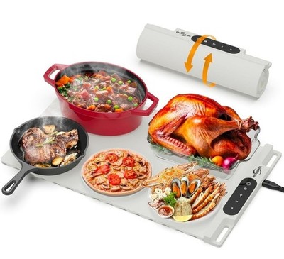 Wellpeak Electric Warming Mat For Food - Full Surface Fast Heating Silicone Tray