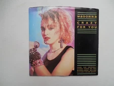 MADONNA Crazy For You Picture Sleeve 45 RPM 7" Single Vinyl Record Geffen NM