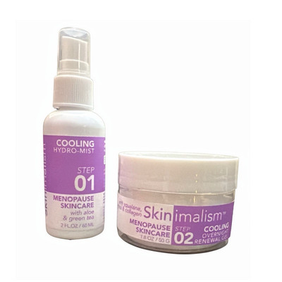 Skinimalism Cooling Menopause Skincare Set Hydro-Mist 2oz + Overnight Gel 1.8oz