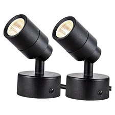 2 Pack LED 120V SpotLights Indoor, 3W Up Lights Floor Spotlight, 3000K