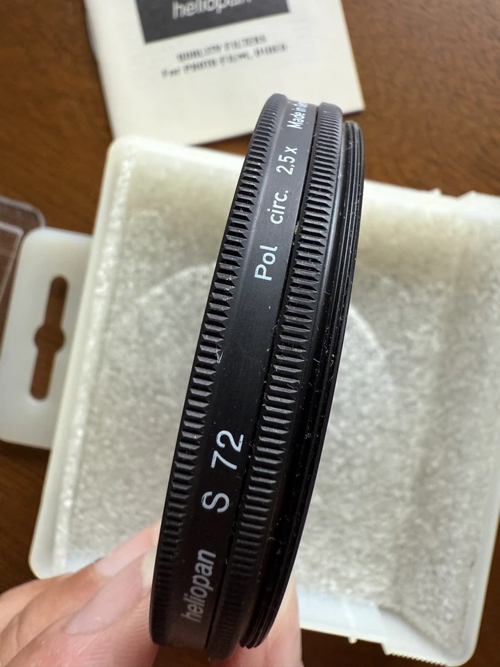 Heliopan 72mm Polarizer Polfilter Circular Glass Lens Filter ES-72 Germany - Image 4 of 4