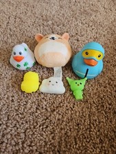 Various Childrens Toys Plushies Duckies Squishies. Lot of 5