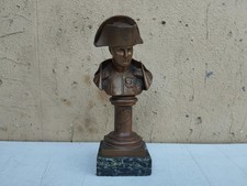 ANTICA SCULTURA BUSTO IN BRONZO NAPOLEONE BONAPARTE BASE IN MARMO Altezza cm.19