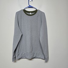 Lululemon Sweater Mens Medium Gray Green City Sweat Crew Performance Pullover