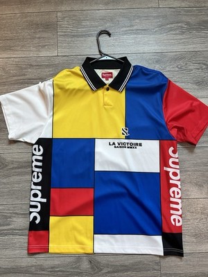 Supreme La Victoire Saison MMXX Colorblock Soccer Polo Jersey FW20 Medium New
