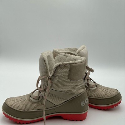 Sorel Tivoli II Women's Beige Winter Snow Boots Faux Fur Lined