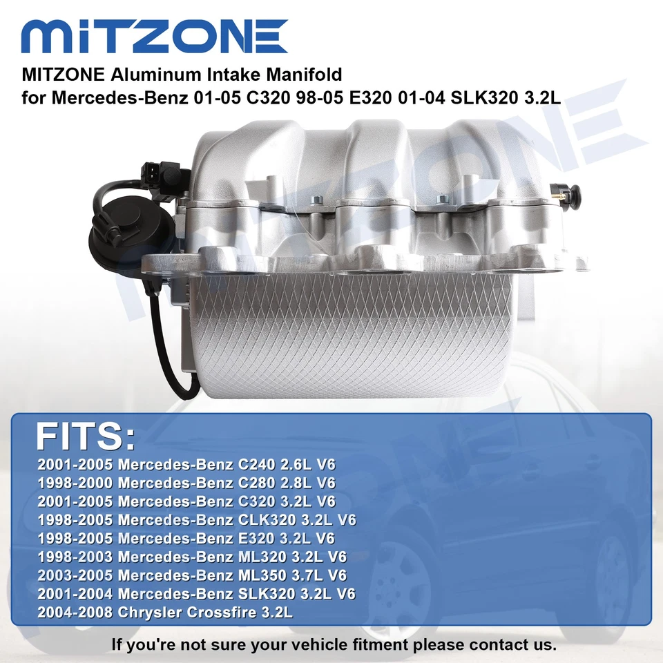 Engine Intake Manifold for Mercedes-Benz 01-05 C320 98-05 E320 01-04 SLK320 3.2L - Image 3 of 4