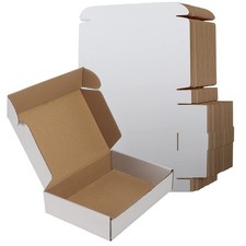 RLAVBL 9x6x2 Shipping Boxes Set of 50, White Small Corrugated 9x6x2,