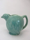 Old Vintage McCoy Art Pottery Bird Water Pitcher Turquoise