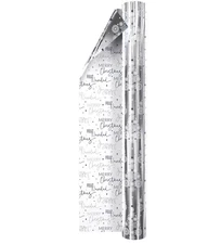 DoubleSided Foil Roll Christmas Gift Wrap 270 Sq. Ft. Total Silver