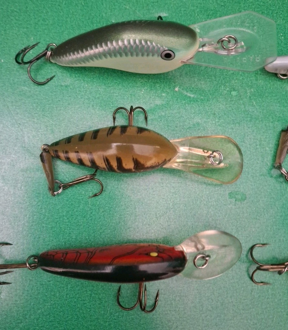 Vintage 5 leurre de pêche matériel bombardier modèle A crankbait Rapala