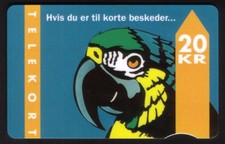 20Kr Colorful Parrot (05/94) USED Phone Card