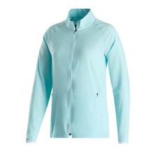 New FootJoy Women's Lightweight Woven Azure Blue Jacket Size Medium 29259