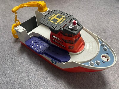Matchbox Mission 17” MARINE RESCUE SHARK SHIP Floating Toy Boat Plastic RARE