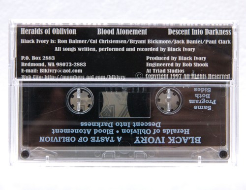 Rare 1997 BLACK IVORY A Taste Of Oblivion DEMO Cassette Tape | Death Metal Band - Imagen 9 de 12