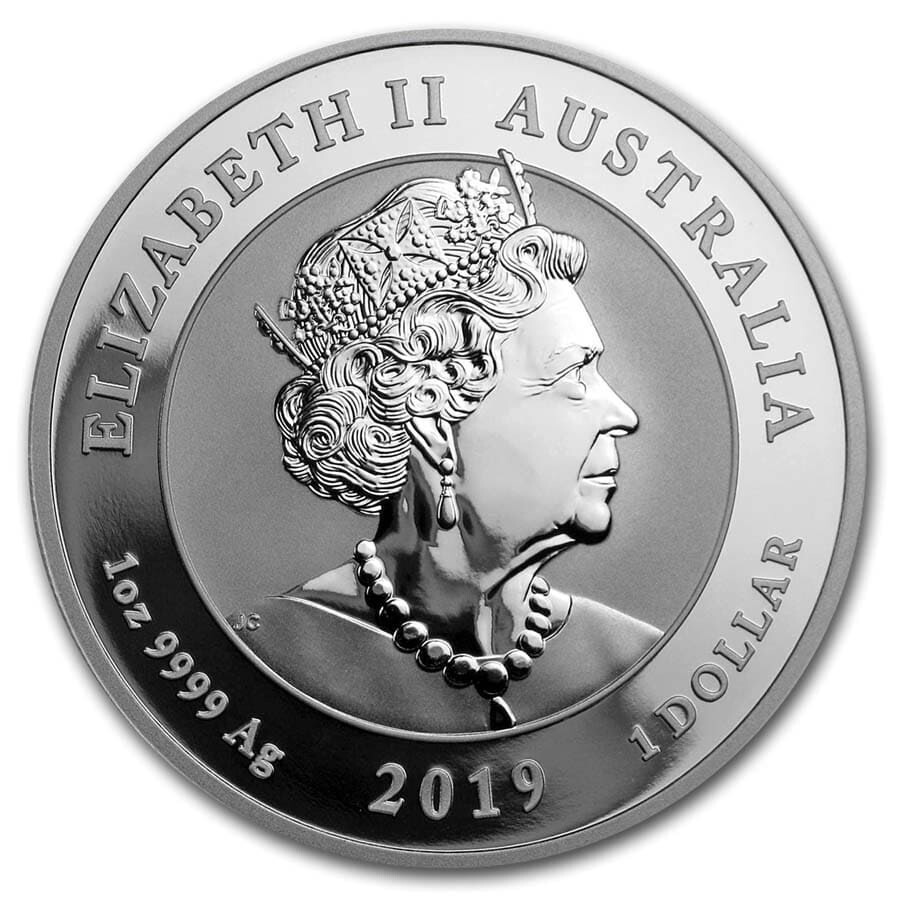 2019 DOUBLE DRAGON 1 OZ PURE 9999 SILVER COIN PERTH MINT 9.99